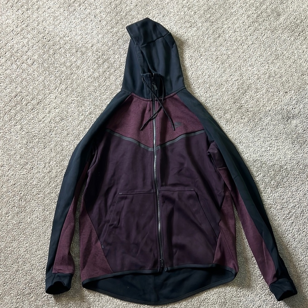 Burgundy and Black Hoodie size Large